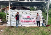 ALKO Sumatra Kopi Salurkan 150 Karung Pupuk Organik untuk Petani Kopi Minang Marapi Lasi