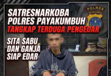 Satresnarkoba Polres Payakumbuh Tangkap Terduga Pengedar, Sita Sabu dan Ganja Siap Edar