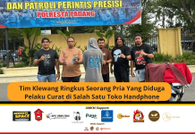 Tim Klewang Ringkus Seorang Pria Yang Diduga Pelaku Curat di Salah Satu Toko Handphone