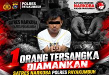 Ringkus Satu Orang Tersangaka, Sat Narkoba Polres Payakumbuh Sita Sembilan Paket Sabu Siap Edar